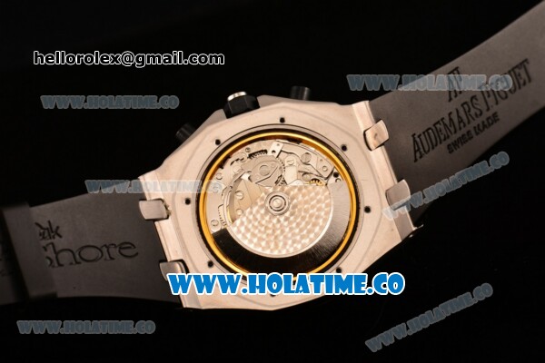 Audemars Piguet Royal Oak Offshore Chronograph Swiss Valjoux 7750 Automatic Steel Case with White Dial and Stick Markers (GF） - Click Image to Close